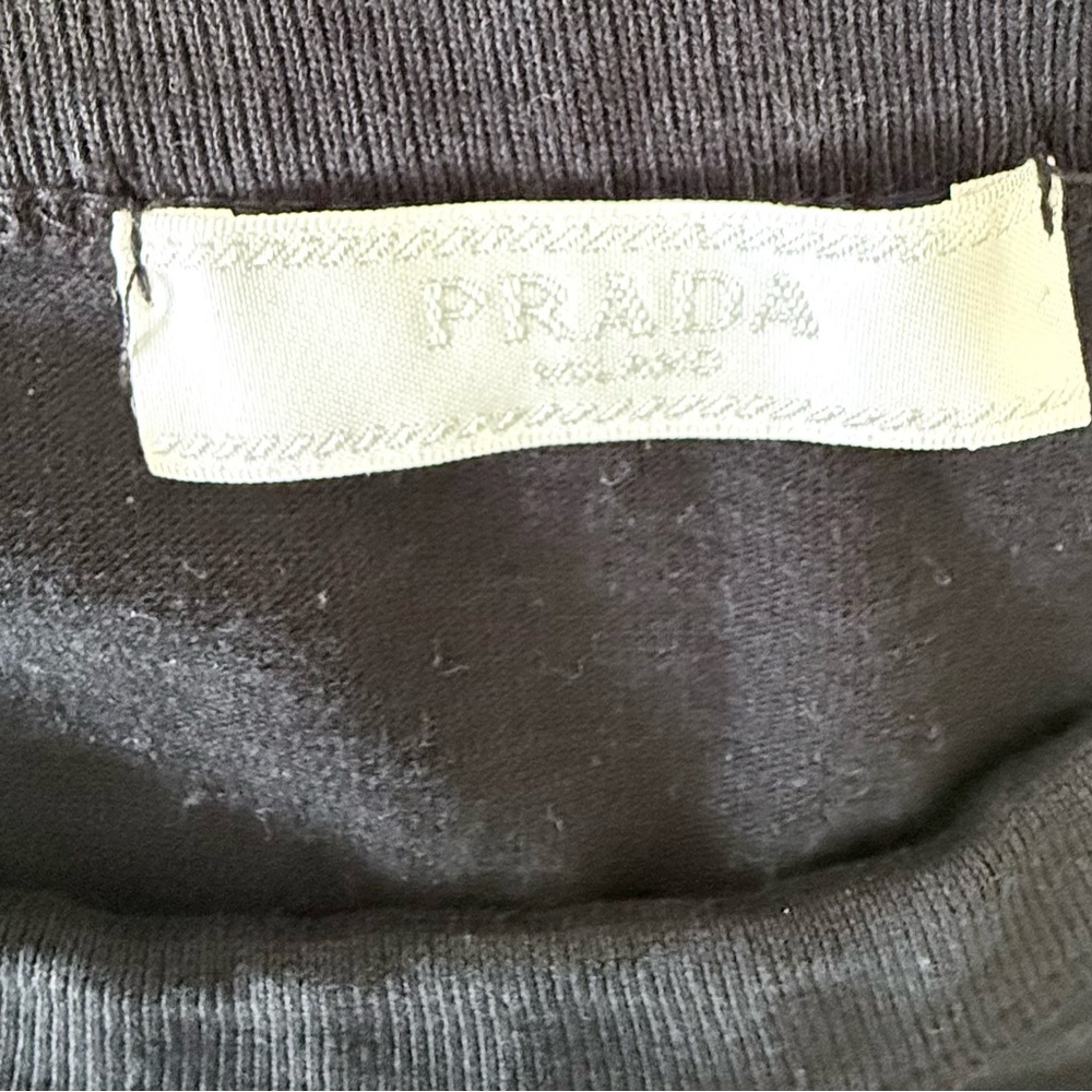 Prada Elegant Black Muscle Tee - Picture 3 of 5